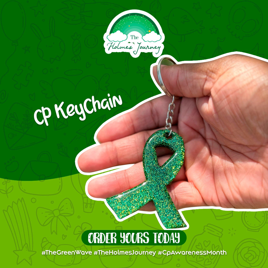 CP Awareness Ribbon Keychain