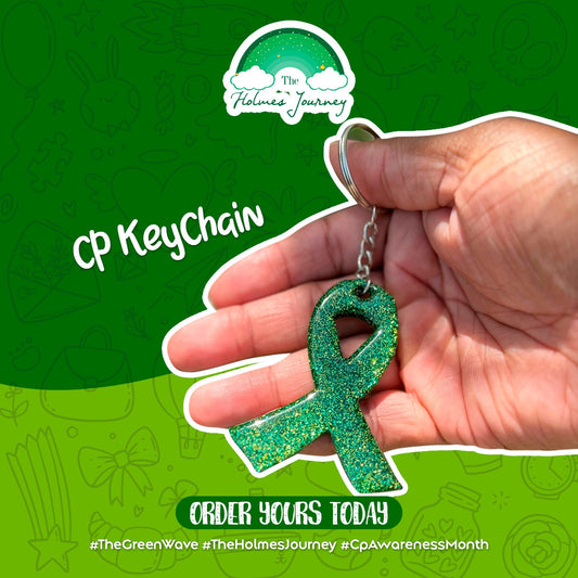 CP Awareness Ribbon Keychain