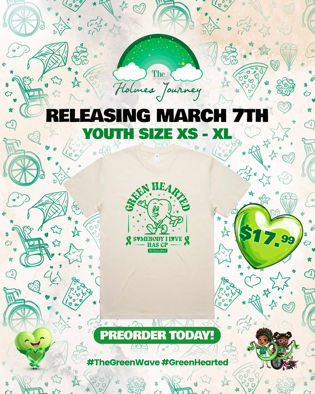 The Green Hearted Youth TShirt.
